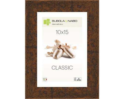 Bubola&Naibo Picture frame wood CLASSIC brown 10x15 cm