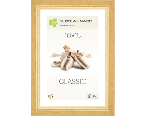 Bubola&Naibo Picture frame wood CLASSIC natural 10x15 cm