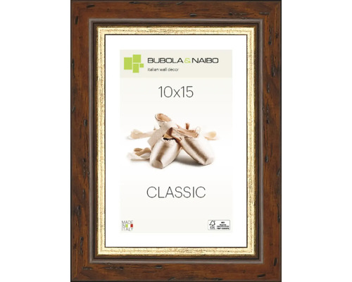 Bubola&Naibo Picture frame wood CLASSIC rustic brown 10x15 cm