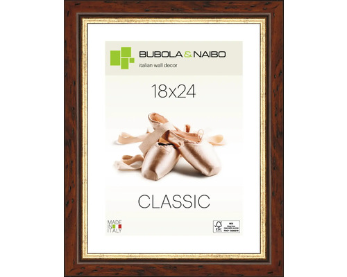 Bubola&Naibo Picture frame wood CLASSIC rustic brown 18x24 cm