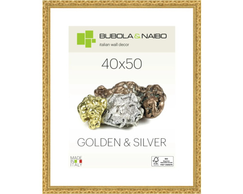 Bubola&Naibo Wooden picture frame GOLDEN gold with ornaments 40x50 cm