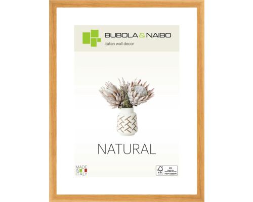 Bubola&Naibo Wooden picture frame, natural oak, wide frame, 70x100 cm