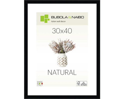 Bubola&Naibo Black wooden picture frame 30x40 cm