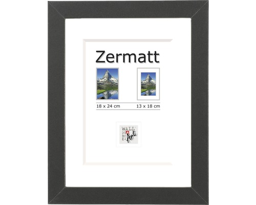 The Wall Picture frame wood Zermatt black 18x24 cm