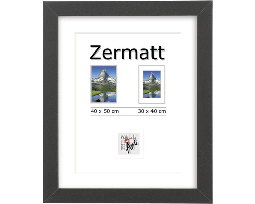 The Wall Picture frame wood Zermatt black 40x50 cm