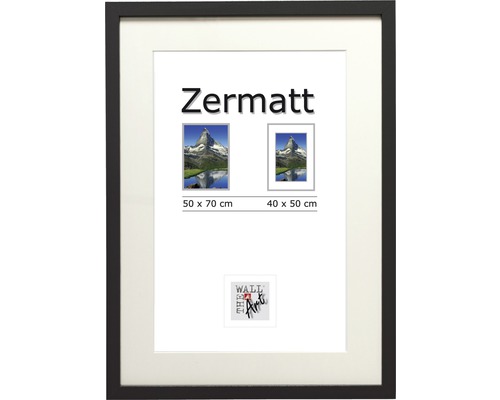 The Wall Picture frame wood Zermatt black 50x70 cm