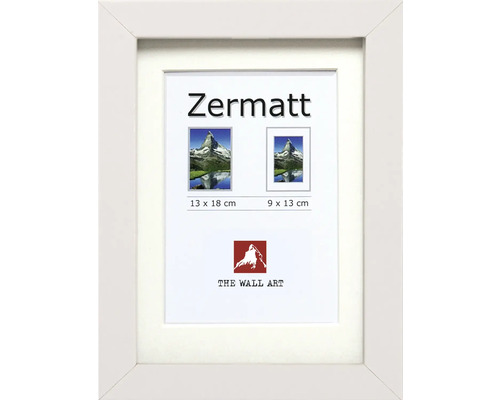 The Wall Picture frame wood Zermatt white 13x18 cm