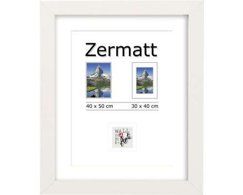 The Wall Zermatt wooden picture frame white 40x50 cm