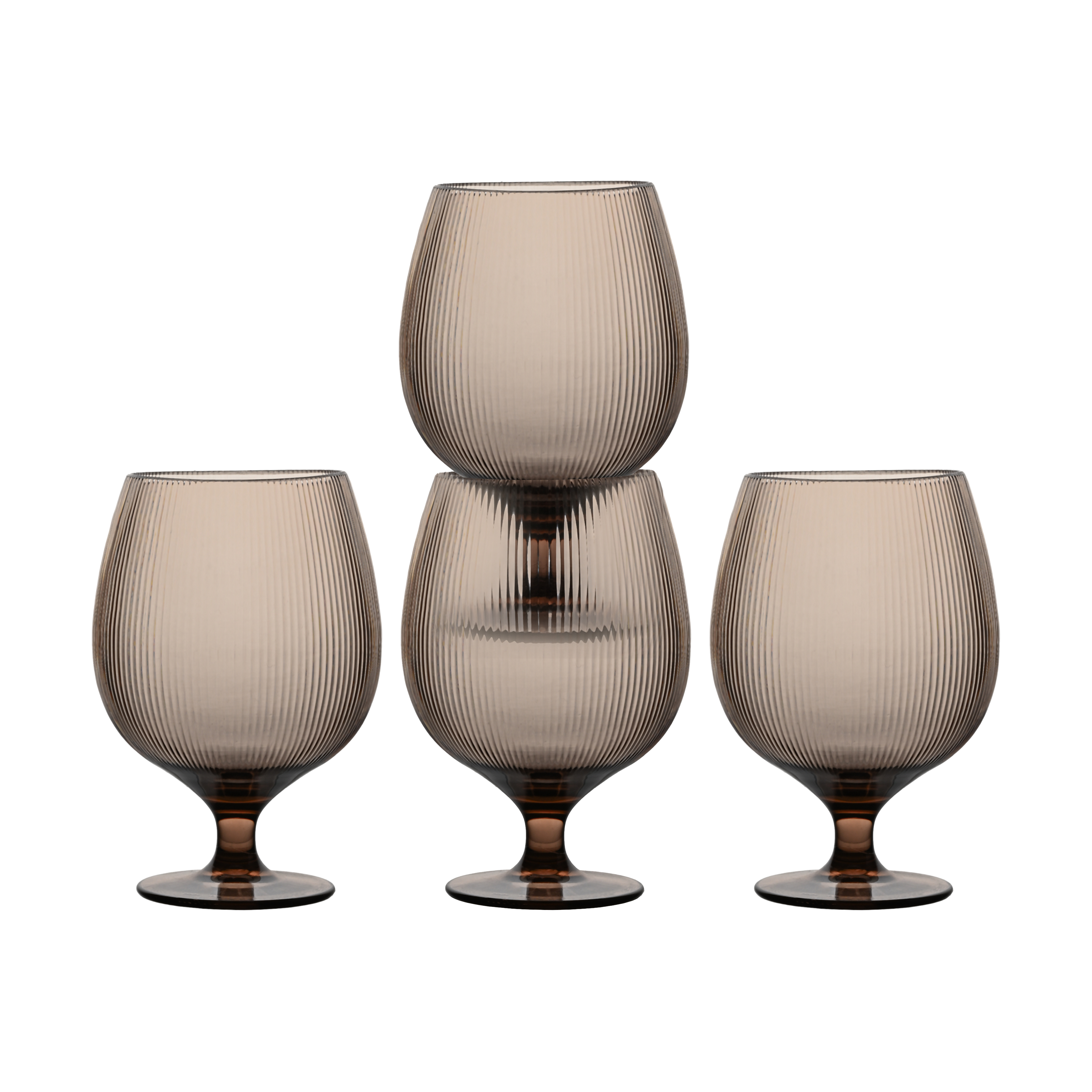 Sagaform Billi beer glass 50 cl 4-pack, Brown