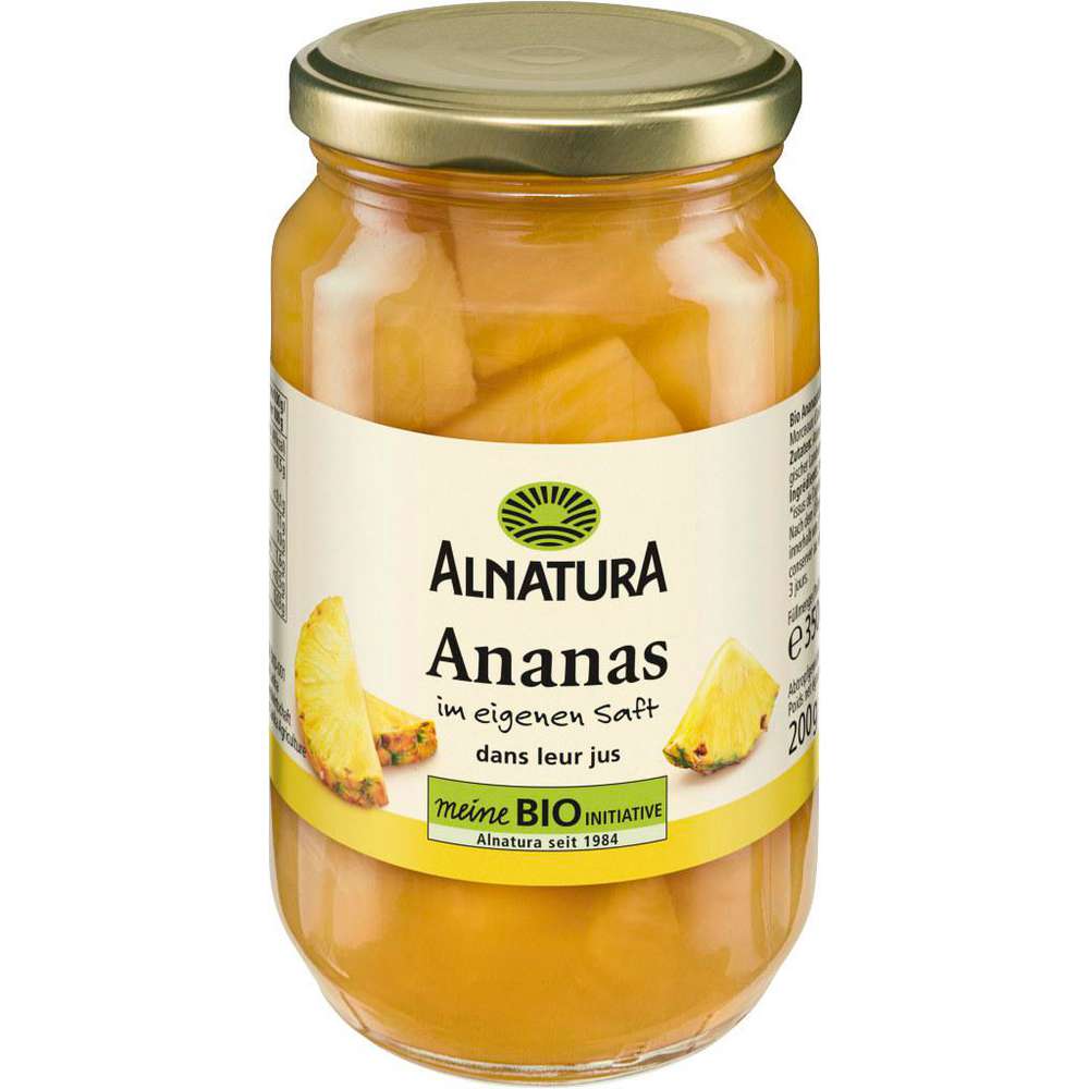 Alnatura Organic pineapple in its own juice