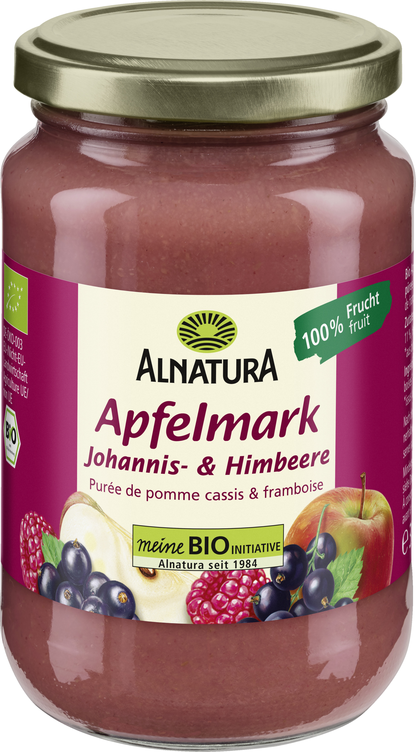 Alnatura Organic apple pulp, currant & raspberry