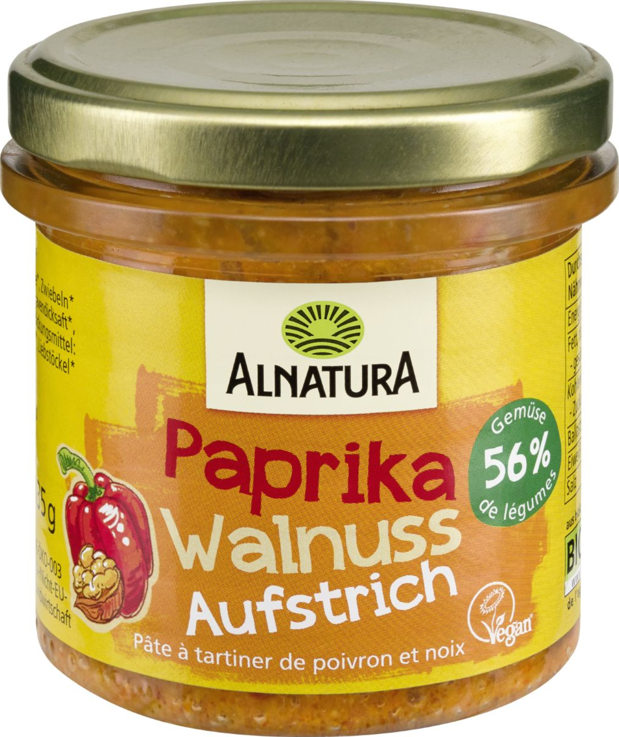 Alnatura Organic spread paprika walnut