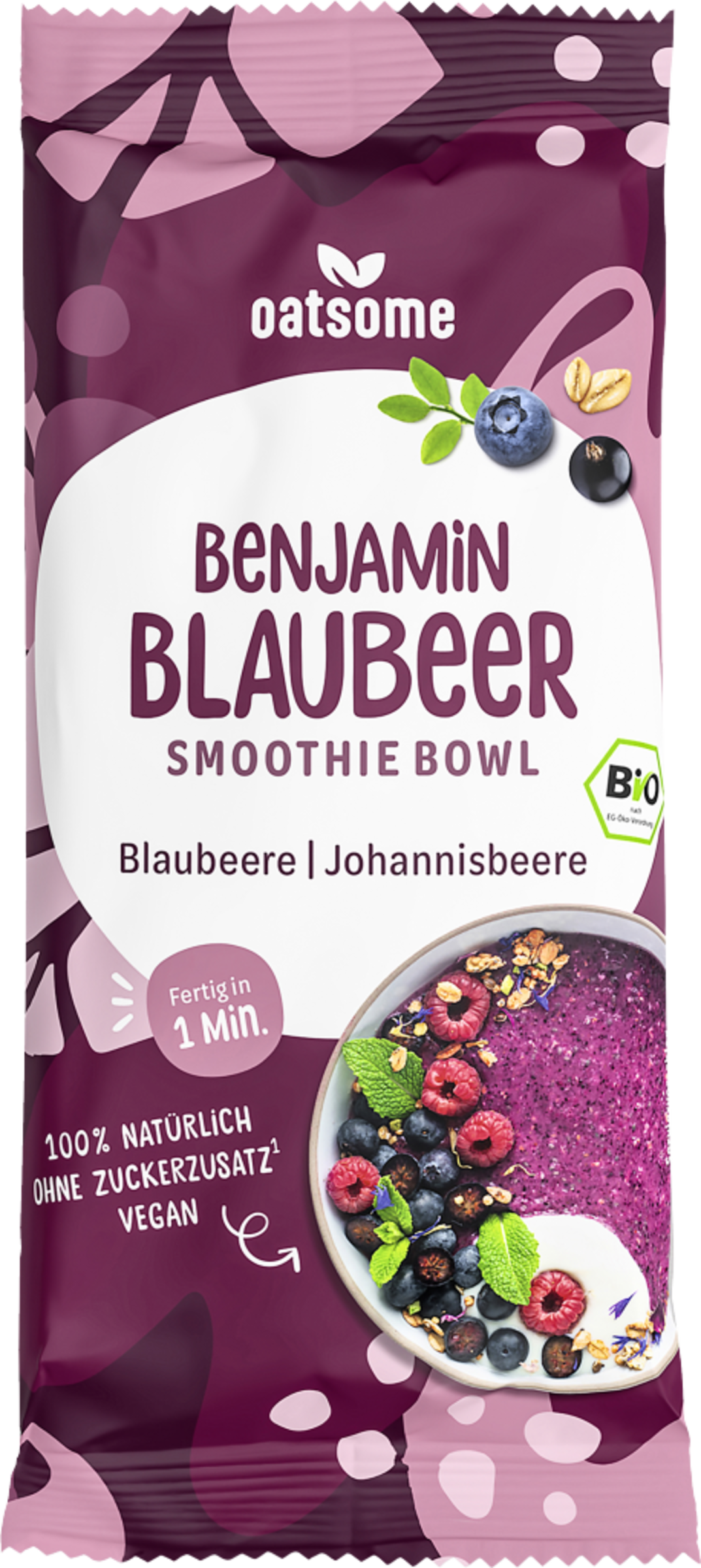 Oatsome Organic Benjamin Blaubeeer Smoothie Bowl