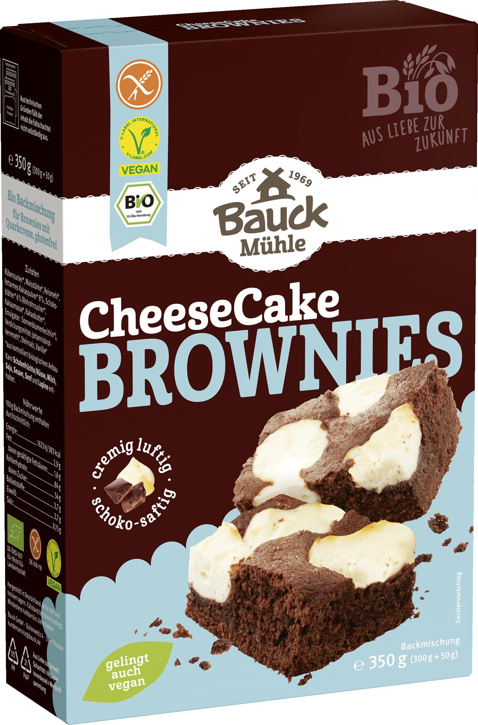Bauck Mühle Organic Cheesecake Brownies Baking Mix