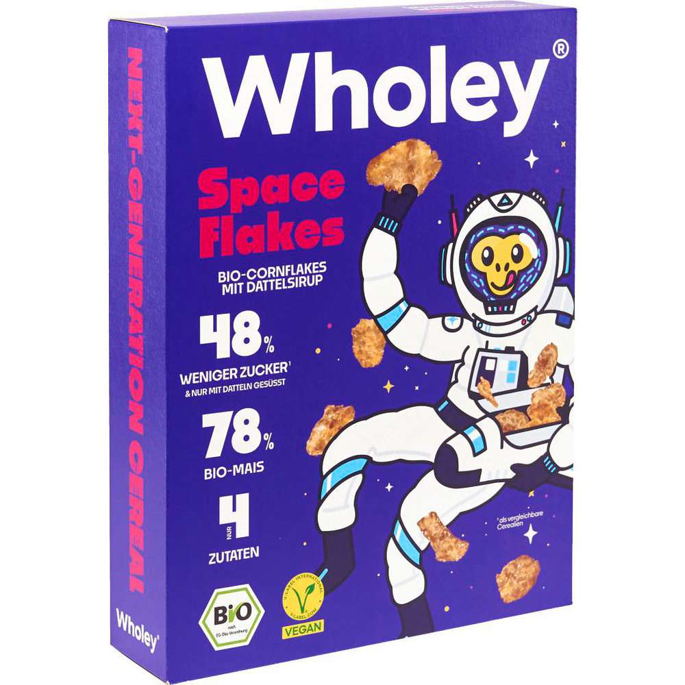 Wholey Organic cornflakes with date syrup Space Flakes