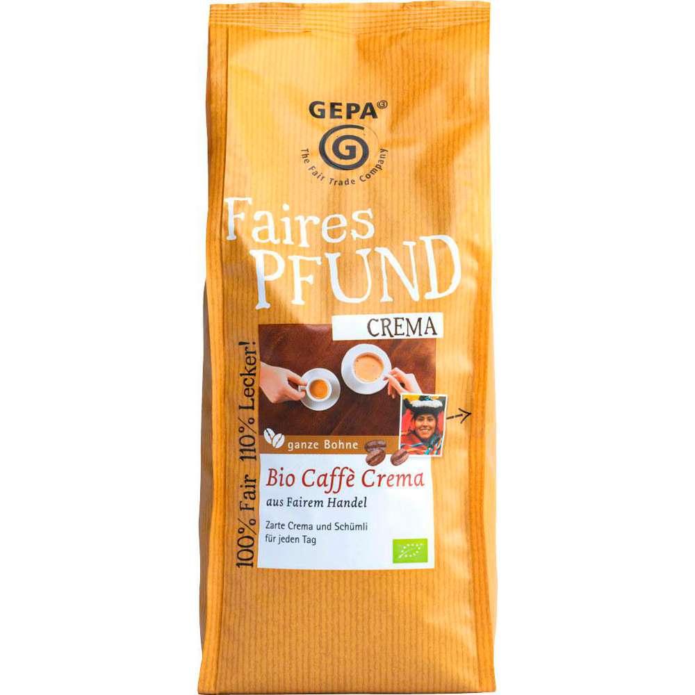 Gepa Organic Crema Coffee The Fair Pound, whole bean