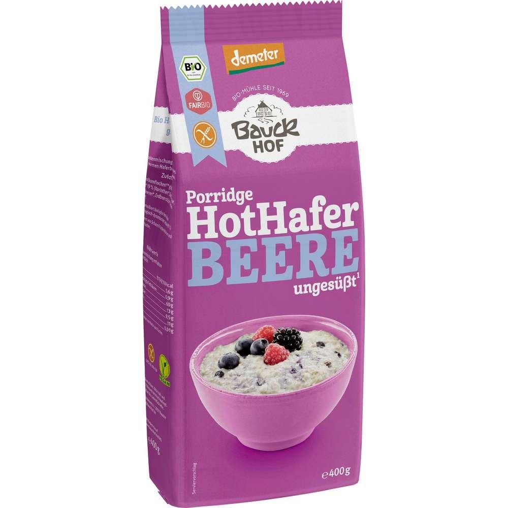 Bauckhof Organic Demeter porridge hot oats, berry