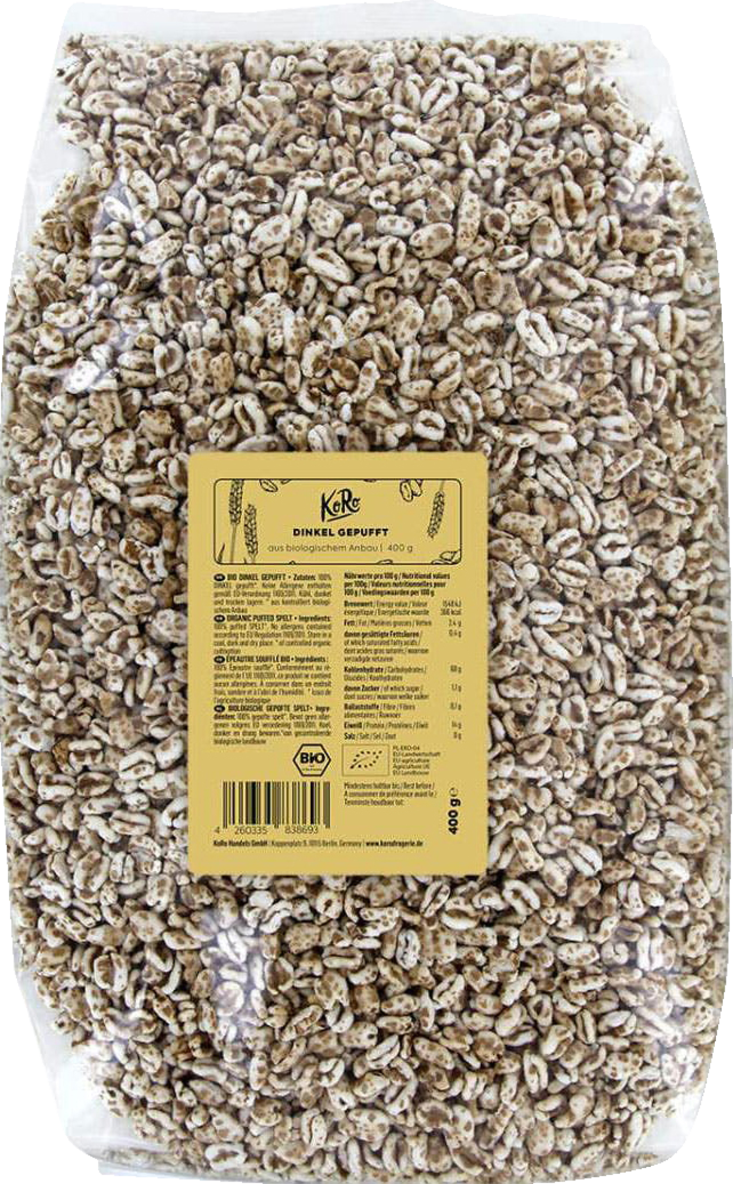 KoRo Organic puffed spelled