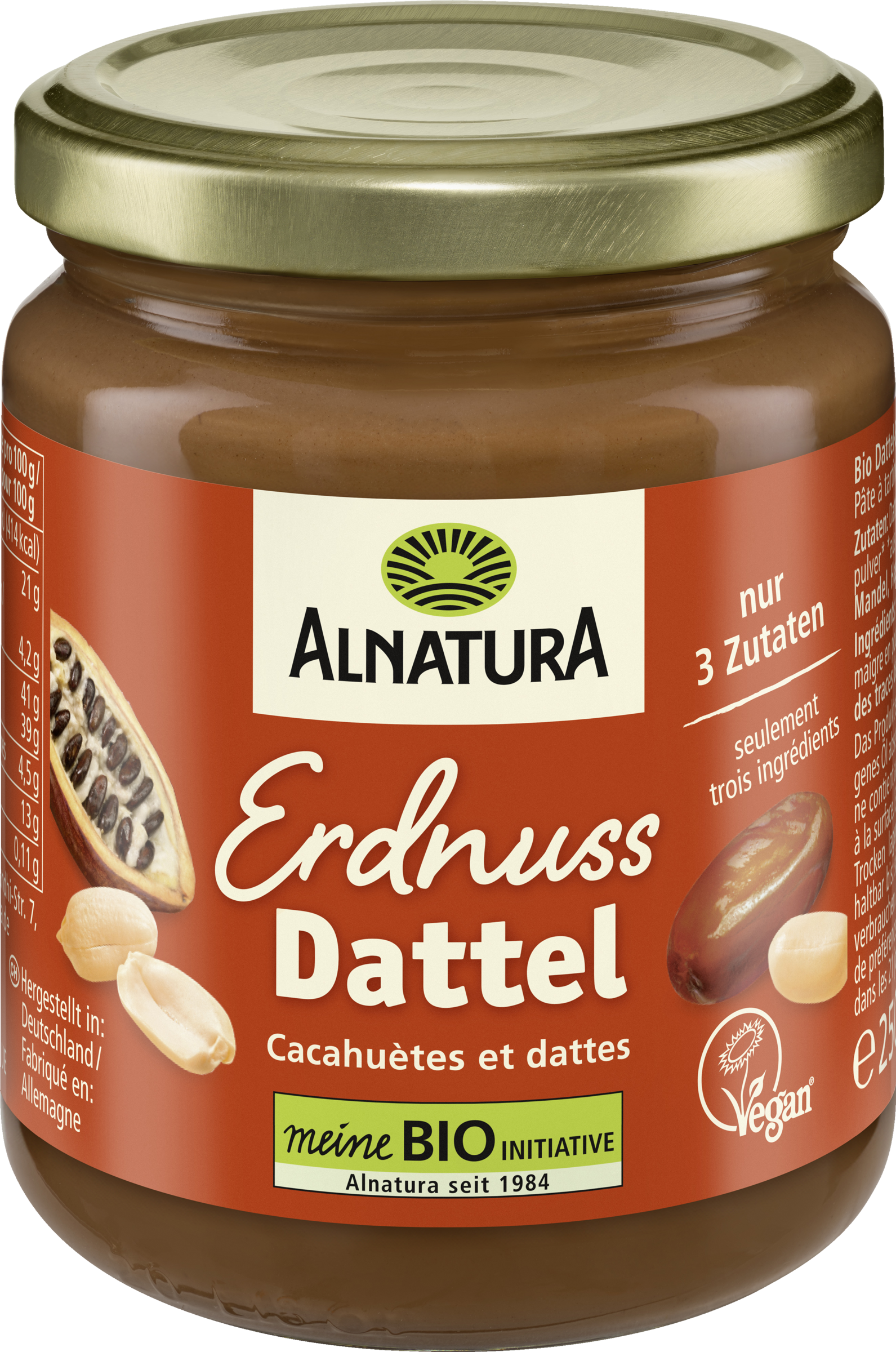 Alnatura Organic peanut-date-cocoa cream