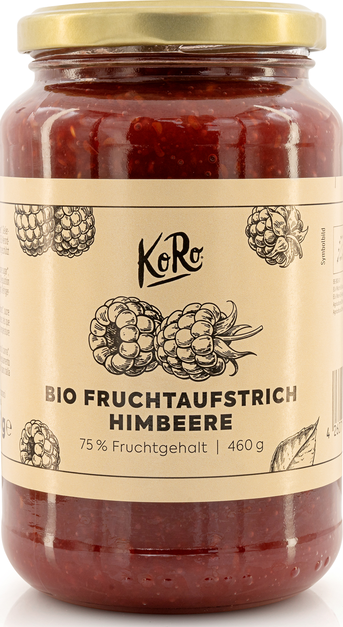 KoRo Organic raspberry fruit spread