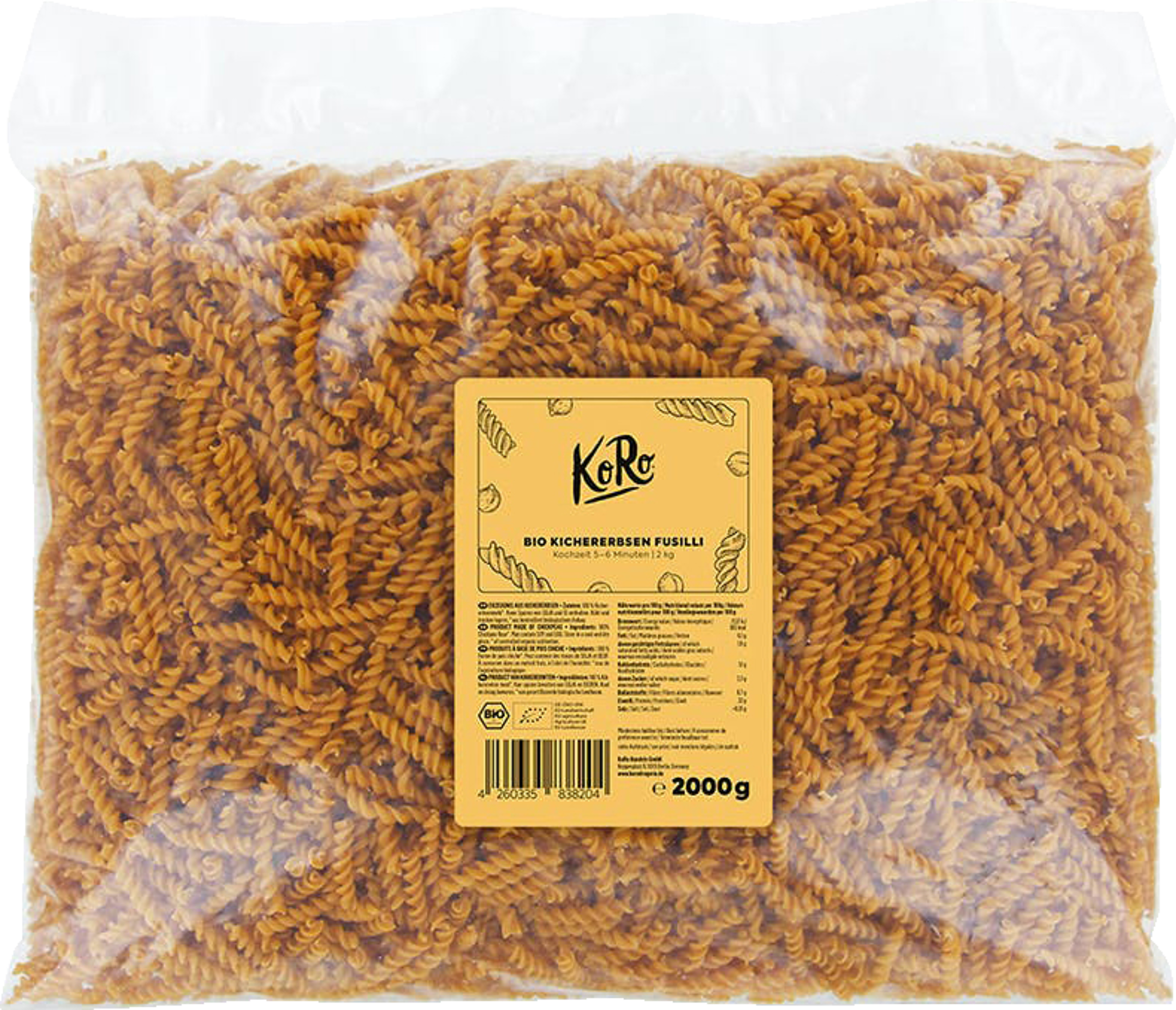 KoRo Organic fusilli made from chickpeas