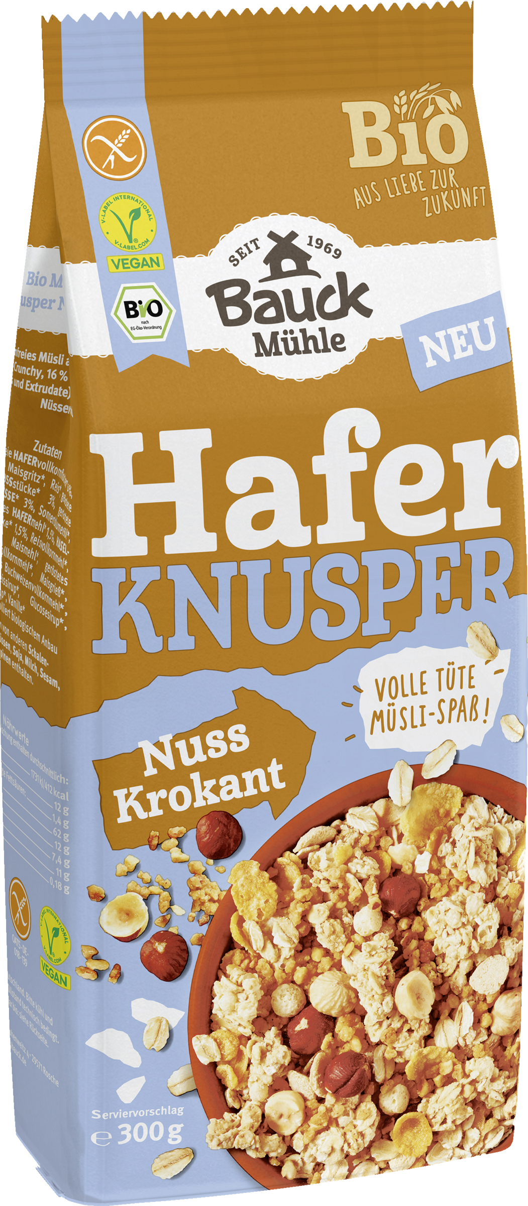 Bauck Mühle Organic Oat Crunchy Muesli Nut Brittle