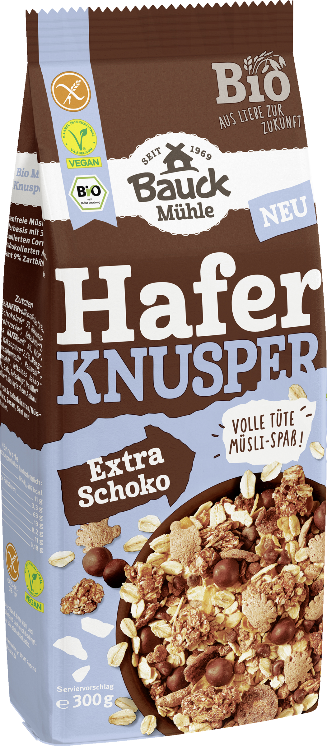 Bauck Mühle Organic Oat Crunchy Muesli Chocolate