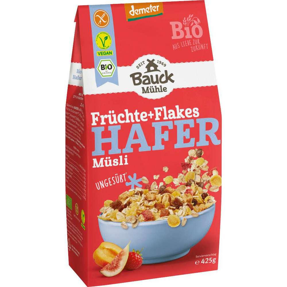 Bauckhof Organic oat muesli, fruit & flakes, unsweetened