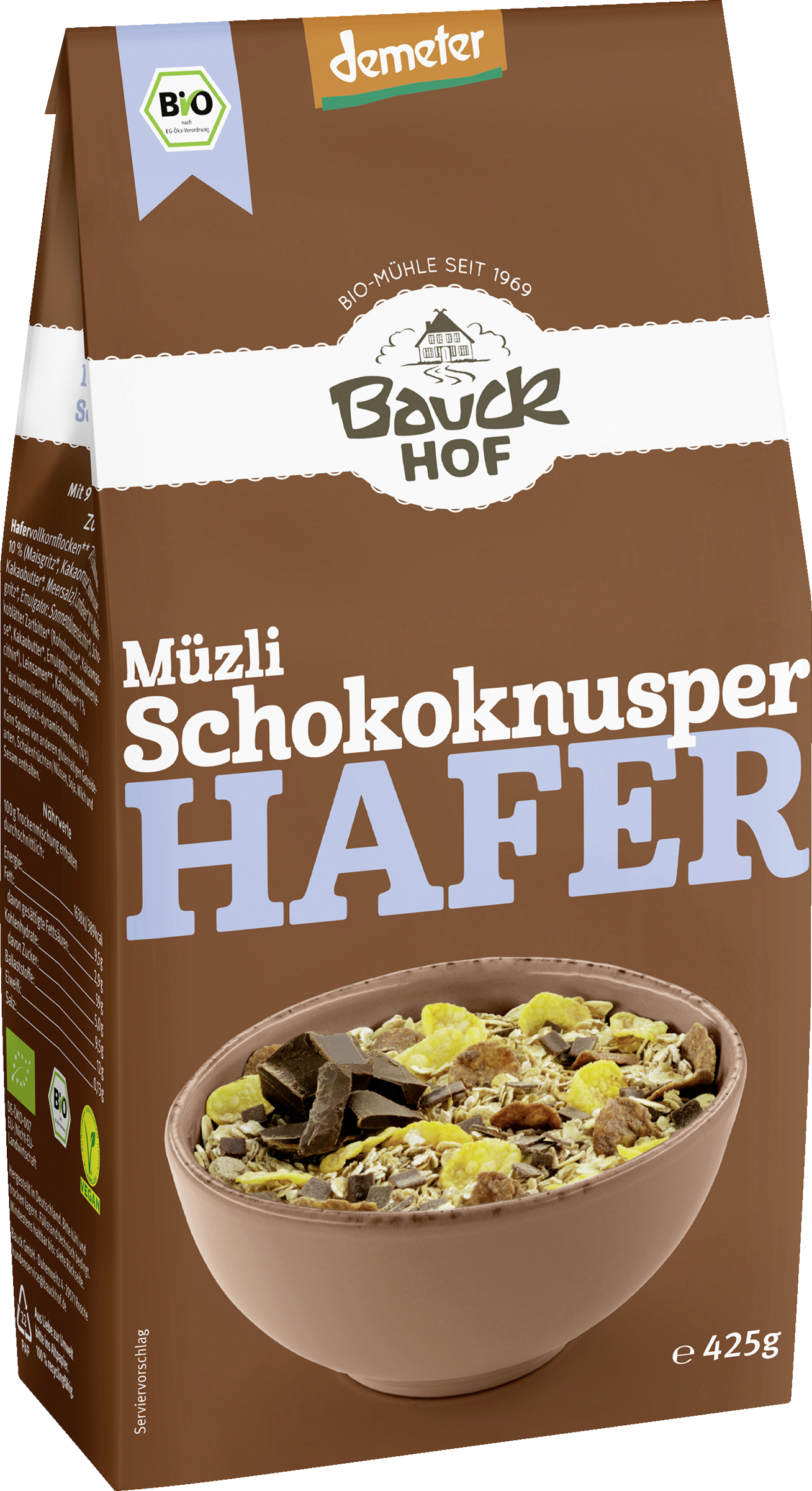 Bauck Mühle Organic oat müzli chocolate