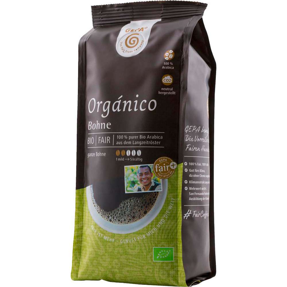 Gepa Bio Kaffee Orgánico naturmild, ganze Bohne