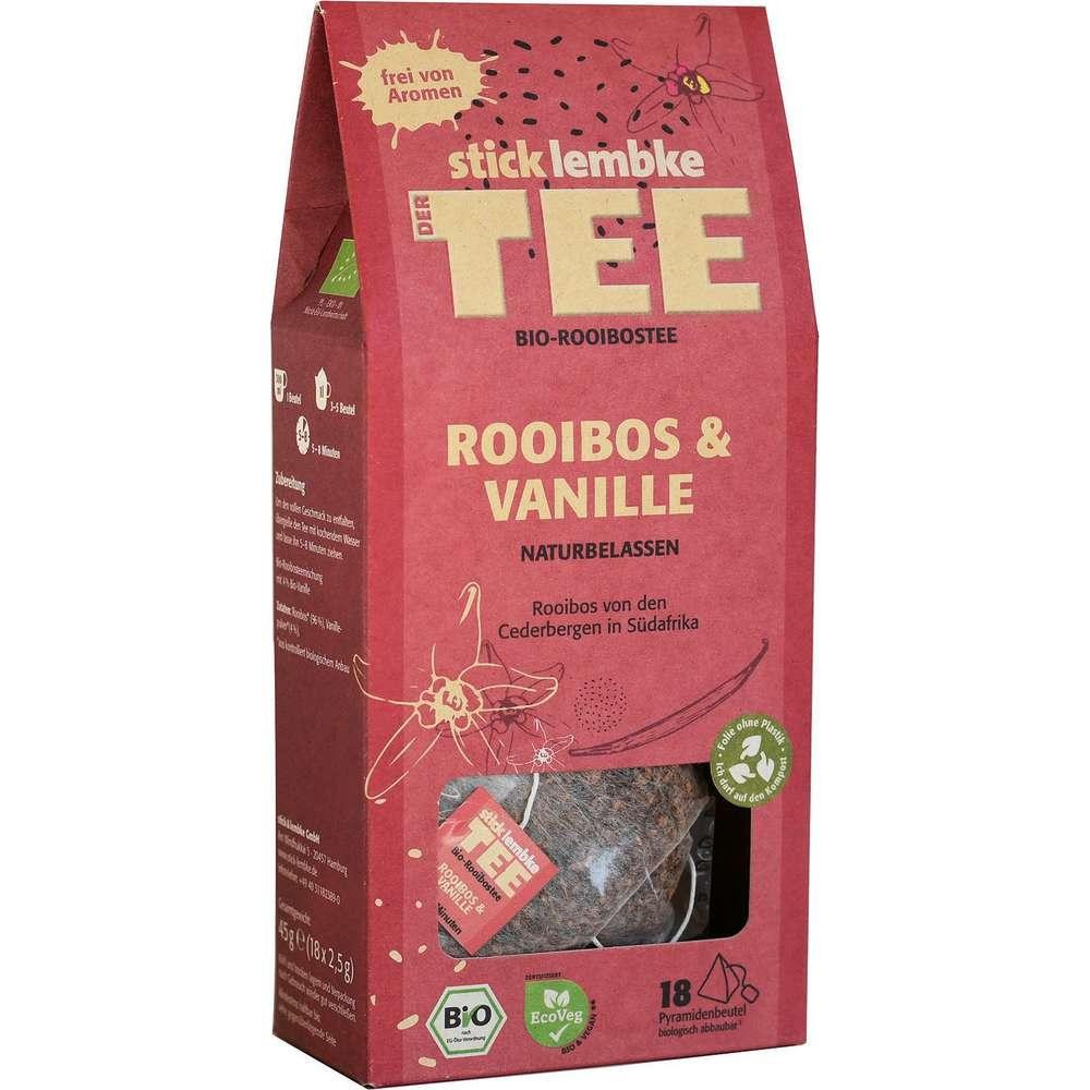 sticklembke Organic Herbal Tea, The Tea, Rooibos & Bourbon Vanilla, 18 Tea Bags