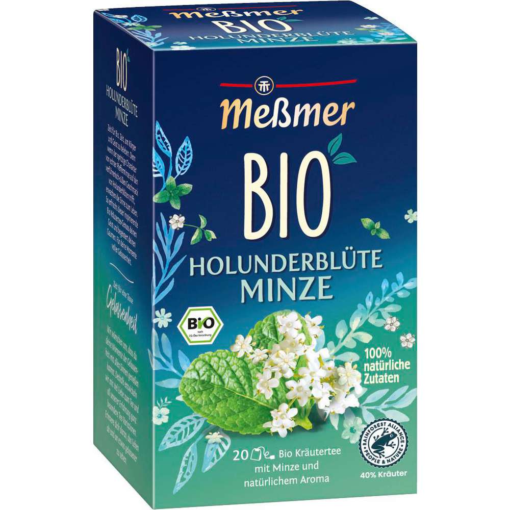 Meßmer Organic herbal tea, elderflower mint