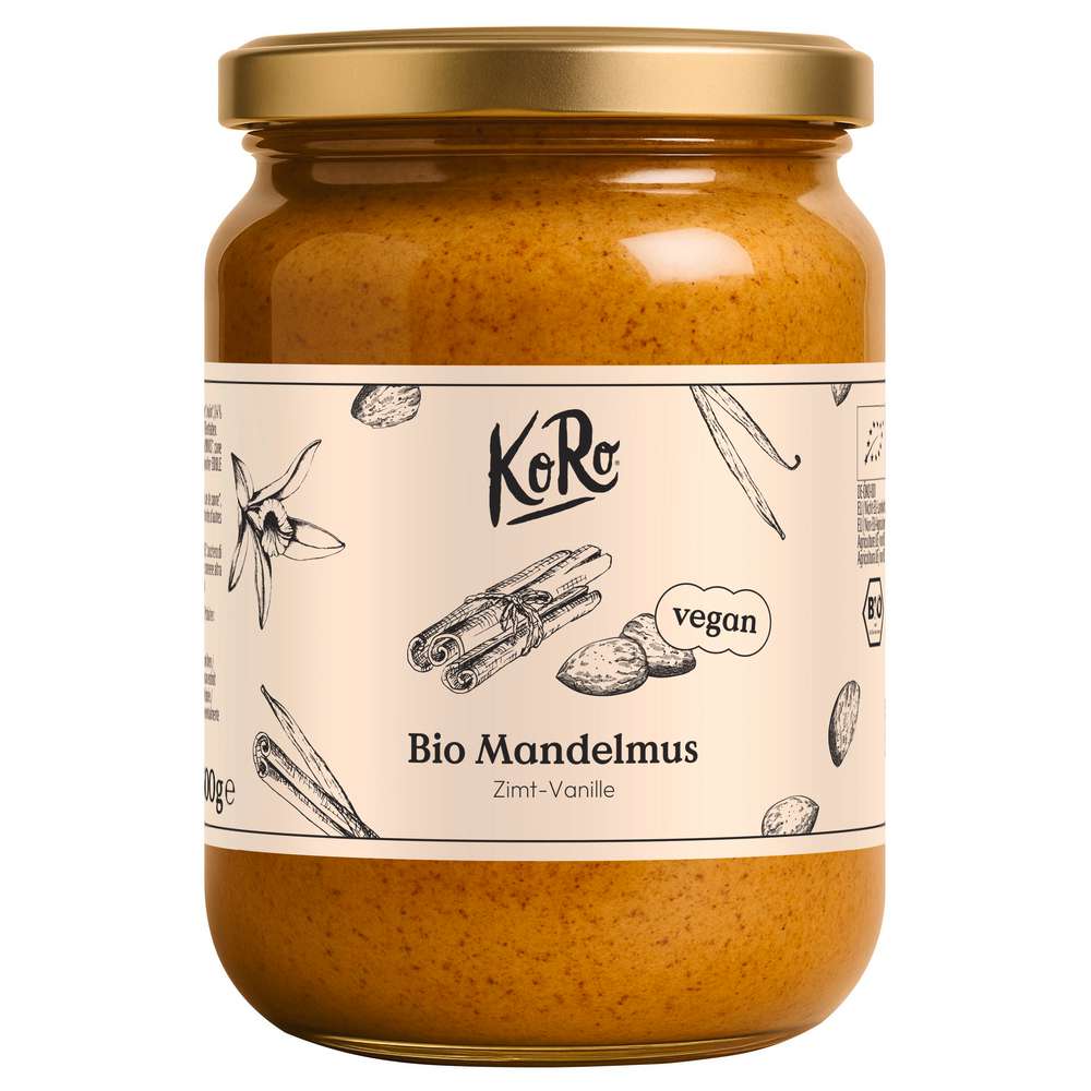 KoRo Organic almond butter with cinnamon & vanilla, vegan