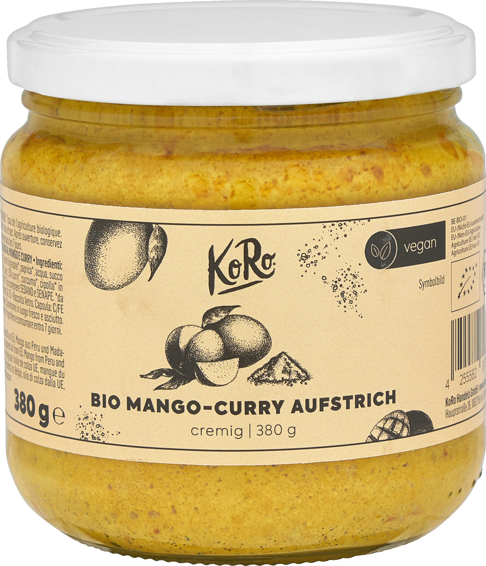 KoRo Organic mango curry spread