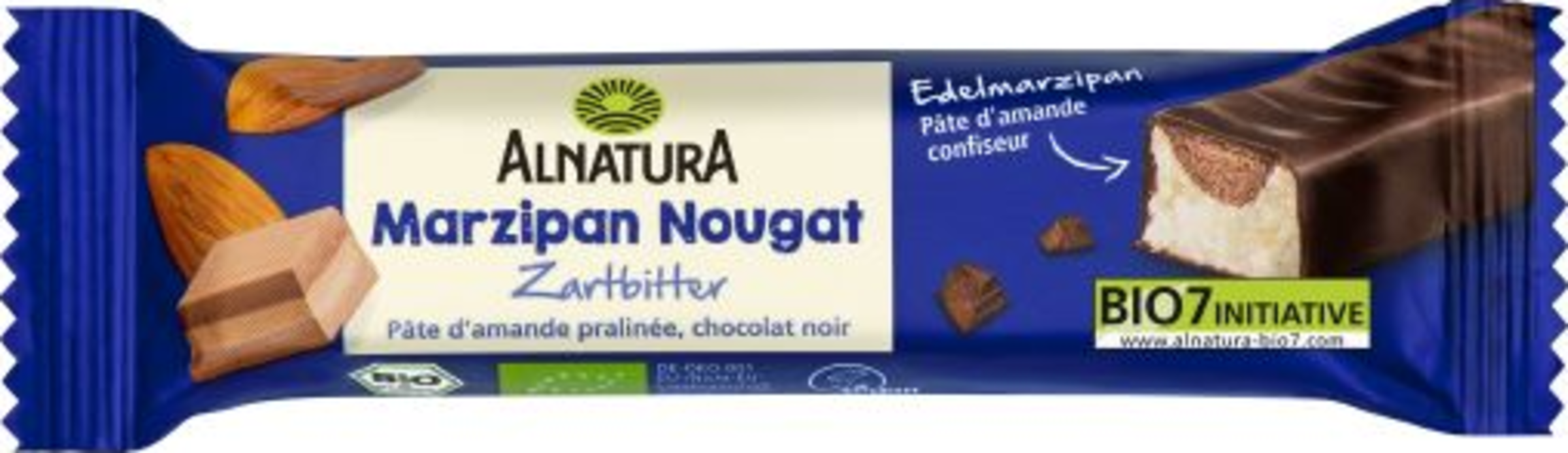 Alnatura Organic Marzipan Nougat Bar Dark