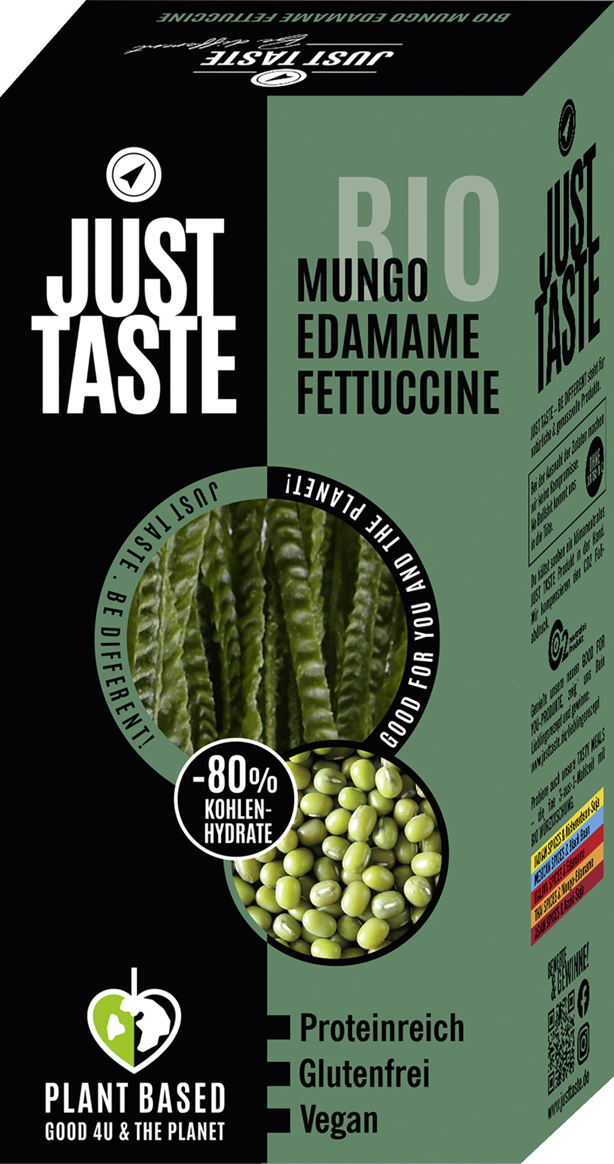 Just Taste Organic Mungo Edamame Fettuccine