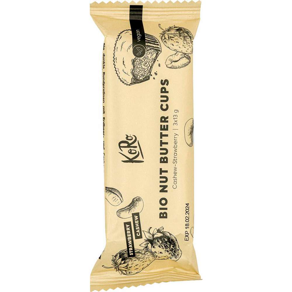 KoRo Organic Nut Butter Cups Cashew-Strawberry