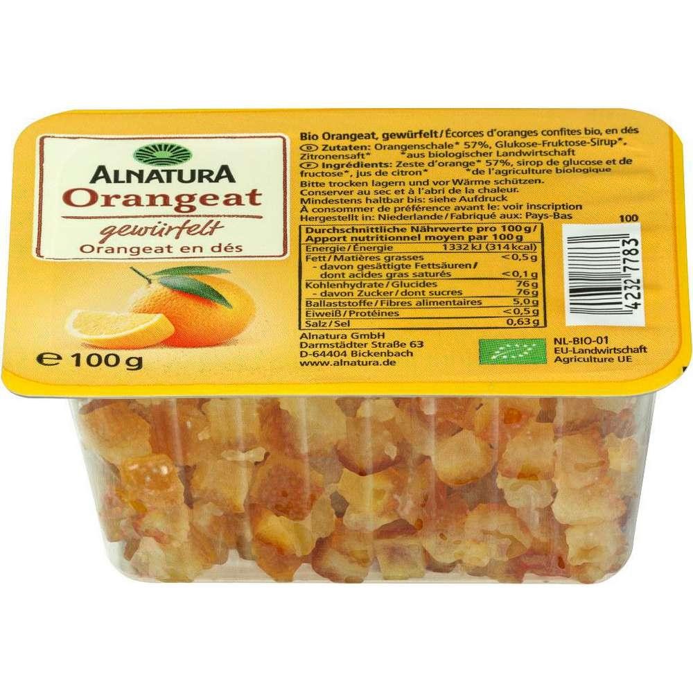 Alnatura Organic candied orange peel, diced