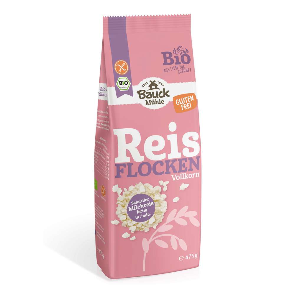 Organic whole grain rice flakes