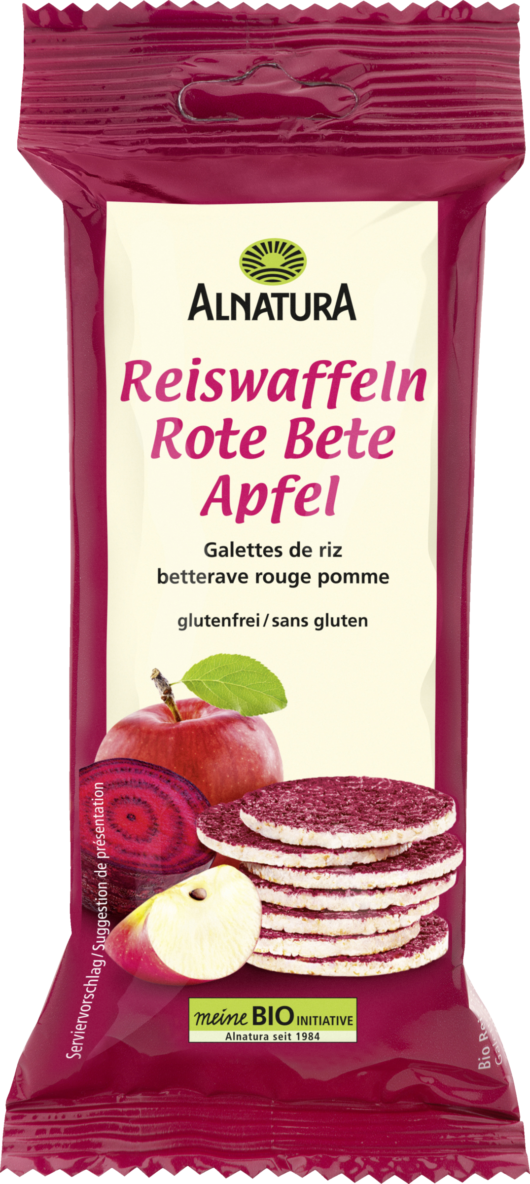 Alnatura Organic rice waffles beetroot apple