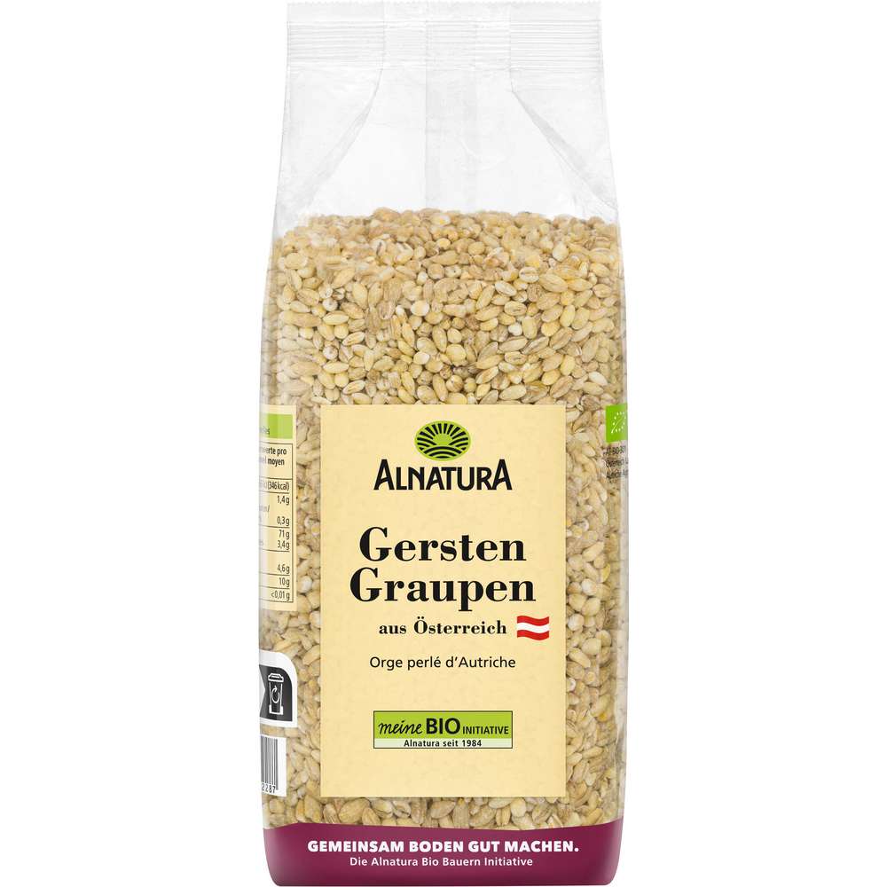 Alnatura Organic rolled barley, barley groats from Austria