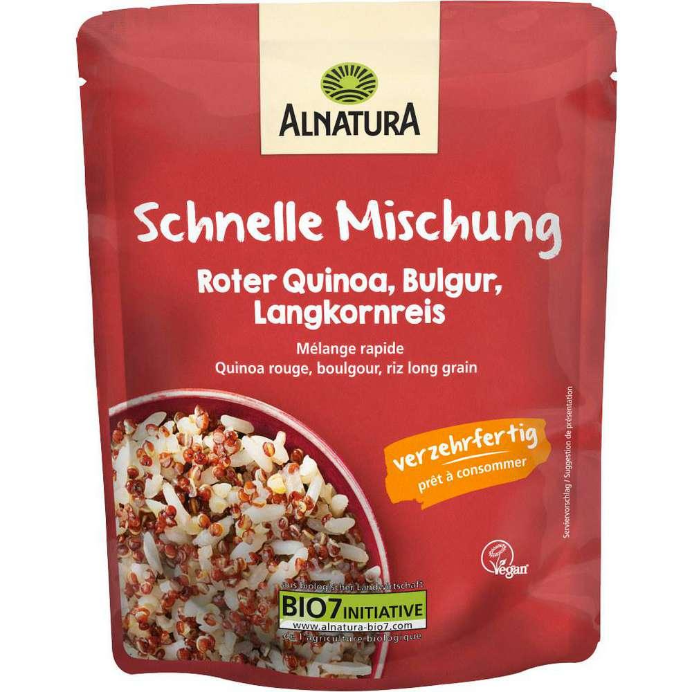 Alnatura Organic Quick Mix Red Quinoa, Bulgur, Long Grain Rice