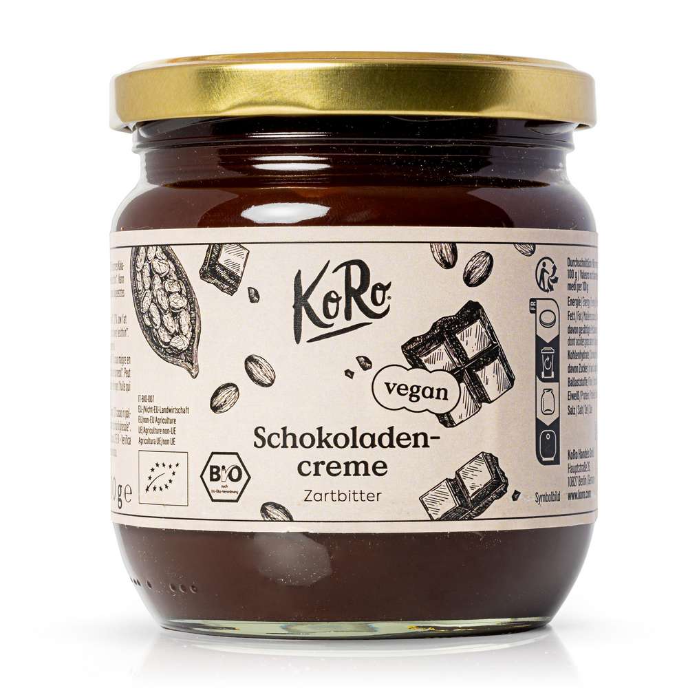 Organic dark chocolate cream