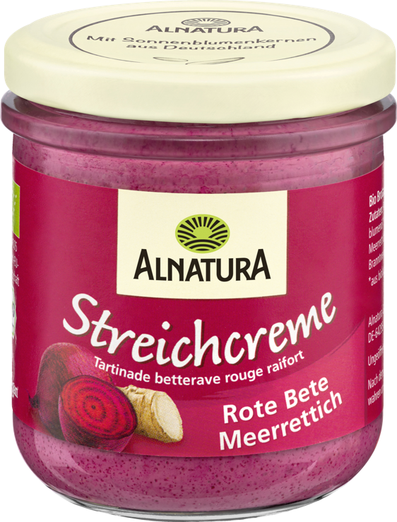Alnatura Organic spread cream beetroot horseradish