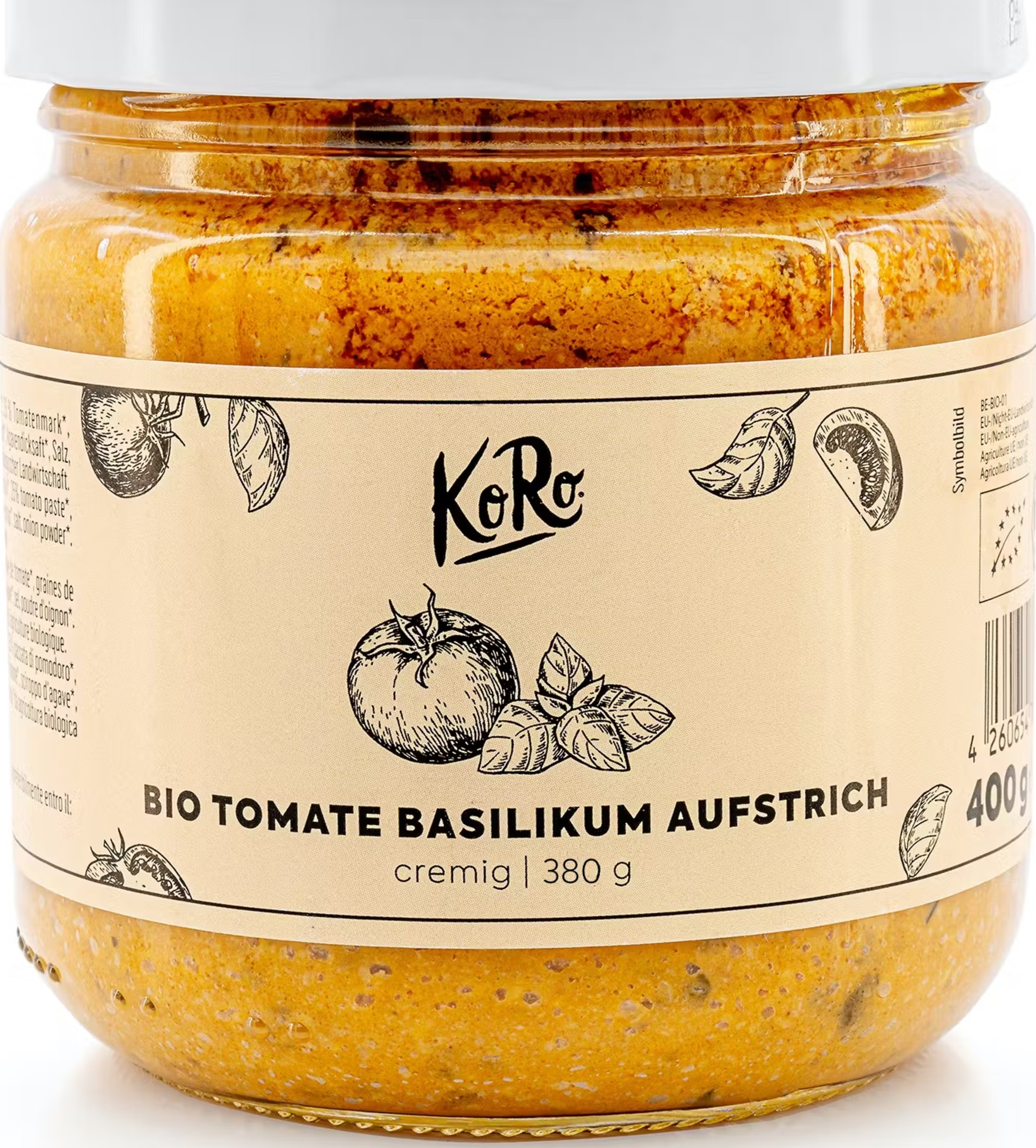 KoRo Organic tomato basil spread