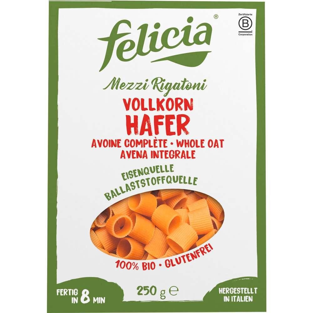 felicia Organic wholegrain oat mezzi rigatoni, gluten-free