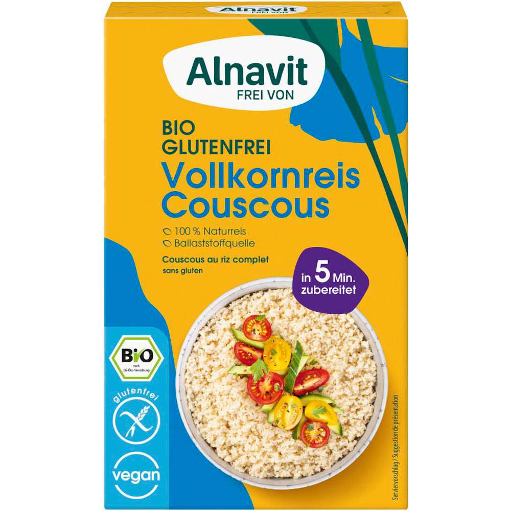 Alnavit Organic whole grain rice couscous