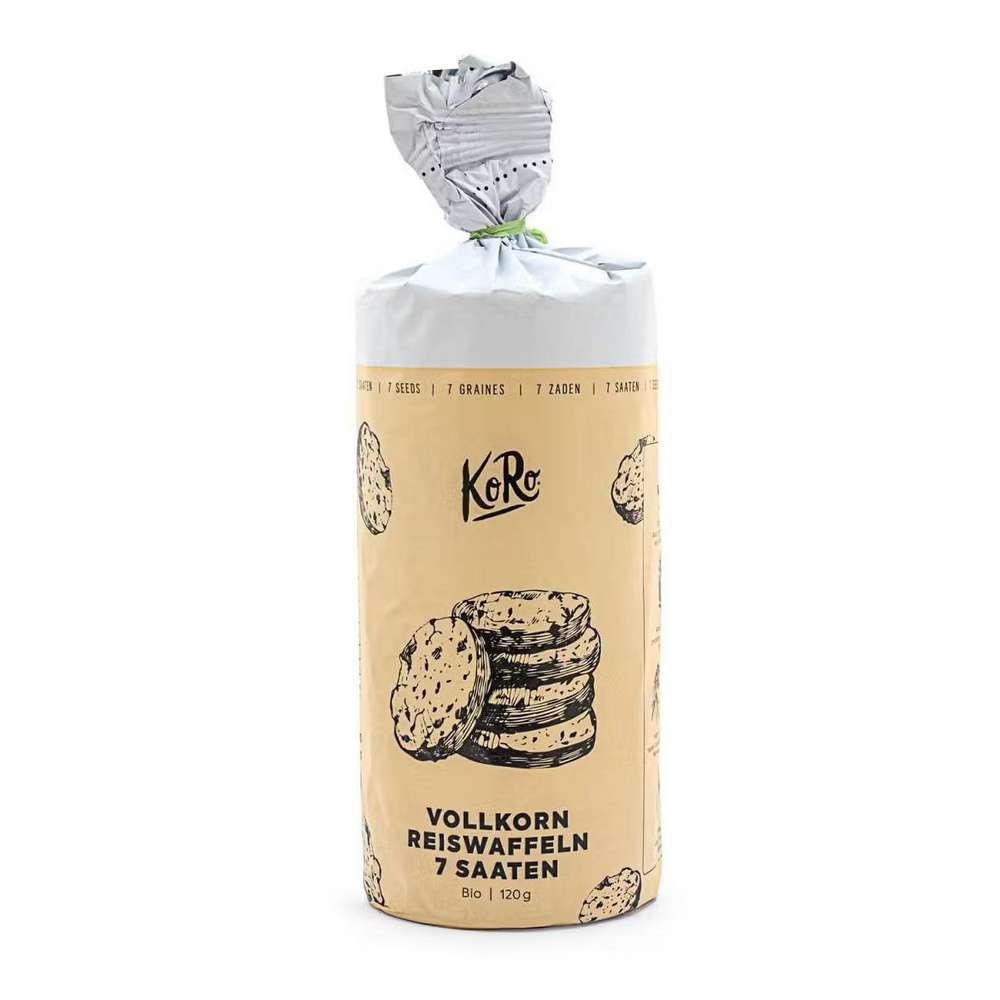 KoRo Organic whole grain rice cakes with 7 seeds