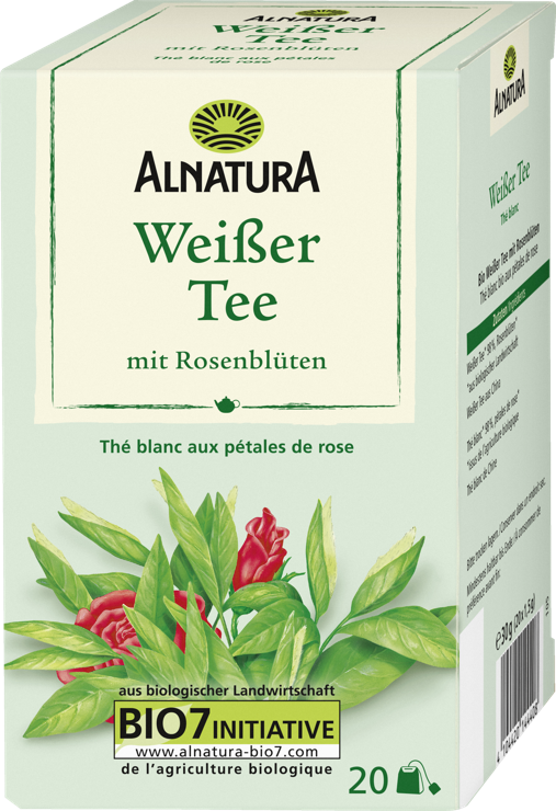 Alnatura Organic White Tea with rose petals