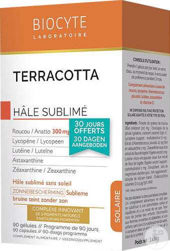 Biocyte Terracotta Cocktail Self-Tanning Cream 90 Capsules